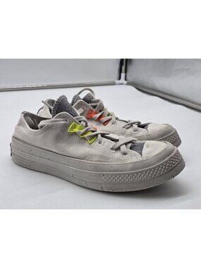 Converse Chuck Taylor All Star Shoes Mens Size 5 White Low Top Sneakers Damaged